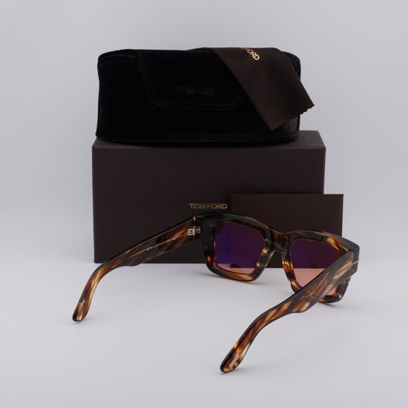 Tom Ford Ilias FT1154 55E Square Sunglasses - Havana/Brown - Picture 4 of 10